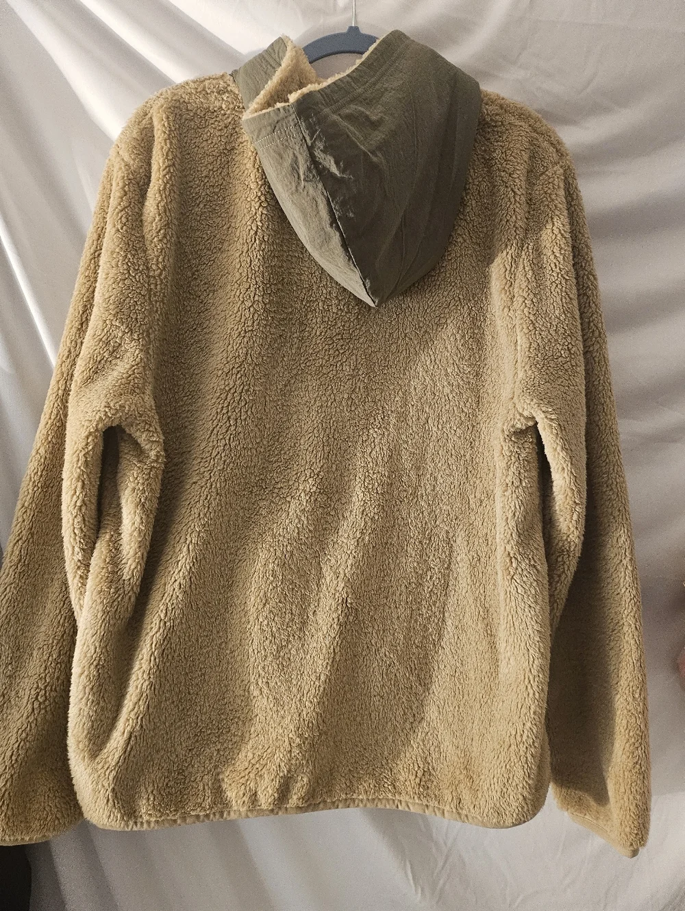 True Religion‎ Khaki Sherpa Full-Zip Hoodie